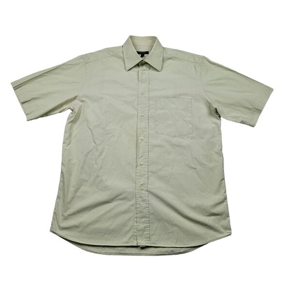 Burberry London Light Green Short Sleeve Button Up Casual Shirt Mens Size 40 - Picture 1 of 6